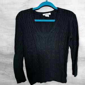 Michael Kors Black Cable Knit Sweater – Size Medium